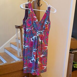 Jude Connally Colorful Paisley Mini Dress